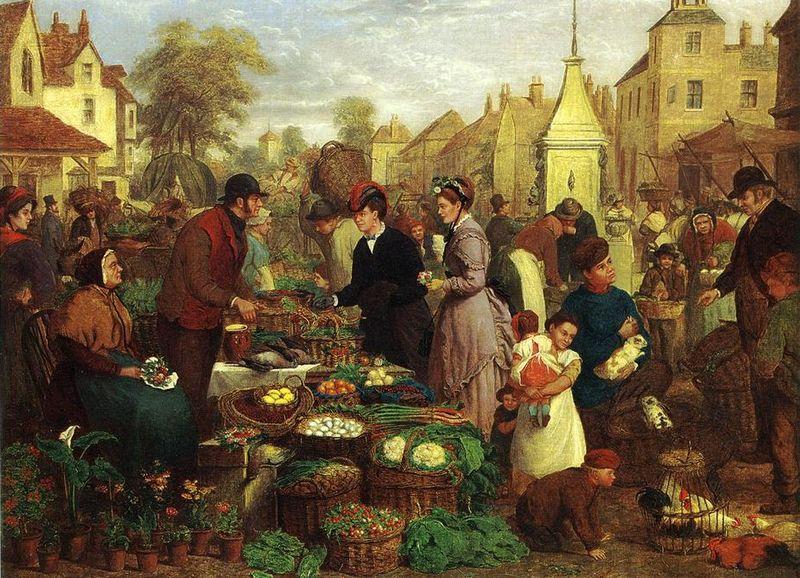Henry Charles Bryant Market Day Germany oil painting art